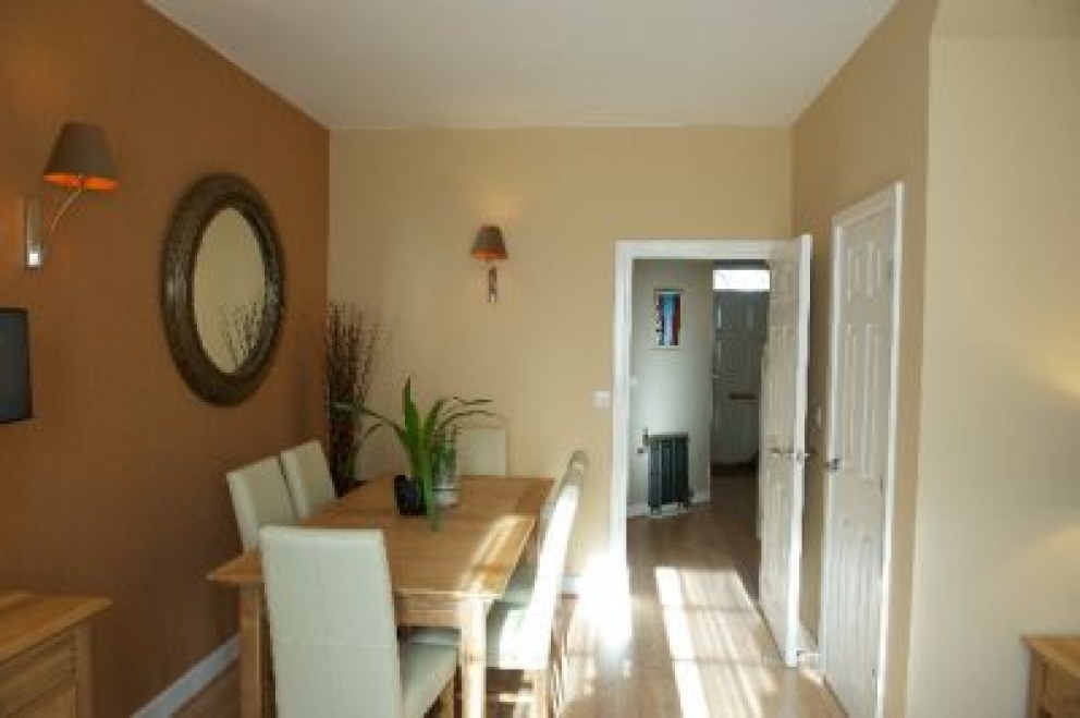 Modern Georgian Terrace House | Dining room to Hallway | Interior Designers